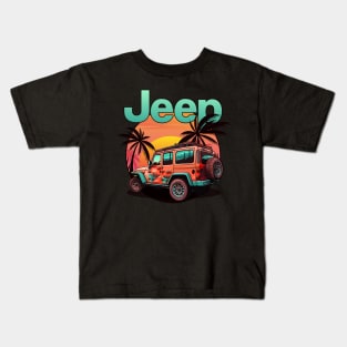 Jeep Sunset Adventure Kids T-Shirt